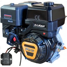 Двигатель бензиновый LIFAN 190F-T(11A) (KP420) под шпонку с катушкой освещения (17.0 л/с / Ø25 мм / L=60 мм) 